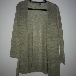 Army Green Divided Cardigan